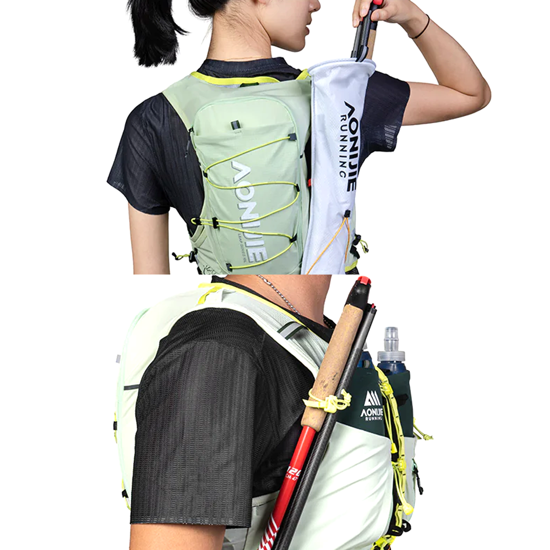 Aonijie C9116 Light Green Hydration Backpack Vest - 10 Liter Trail Running Sports