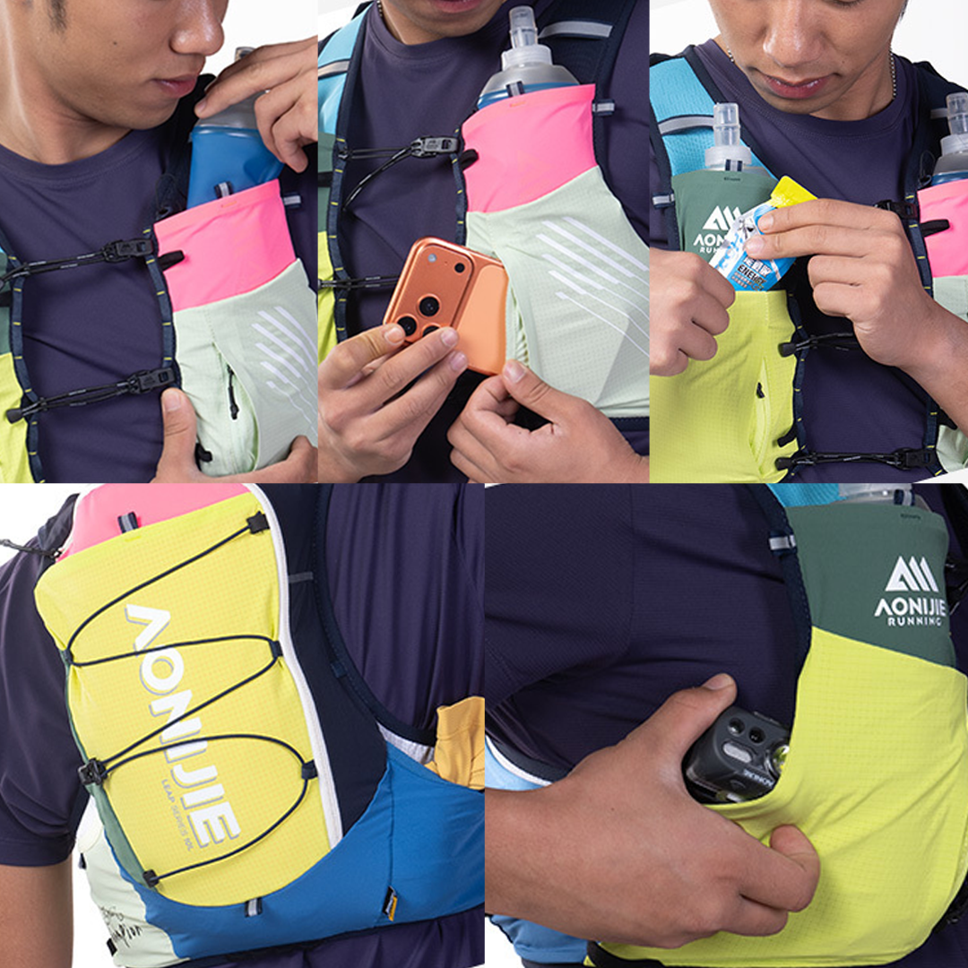Aonijie C9116 Hydration Backpack Vest - 10 Liter Trail Running Sports - COLORFULL