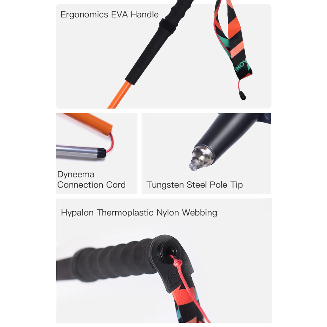 Aonijie Foldable Alumunium Trekking Pole E4216 - Trail Running Hiking