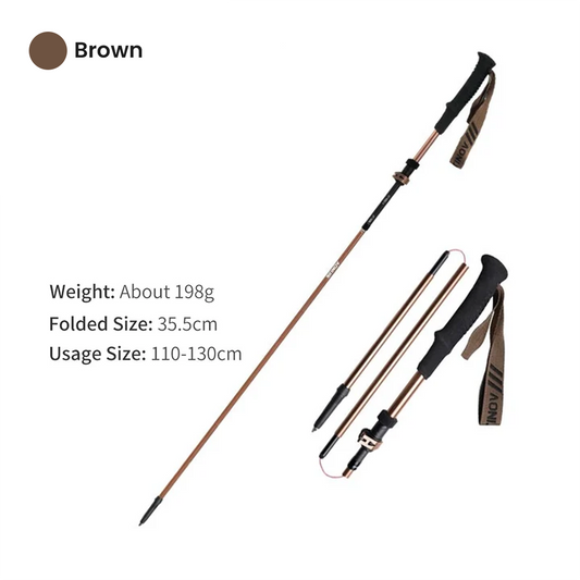 Aonijie Foldable Carbon Fiber Trekking Pole E4225 - Stick Trail Hiking Outdoor Camping