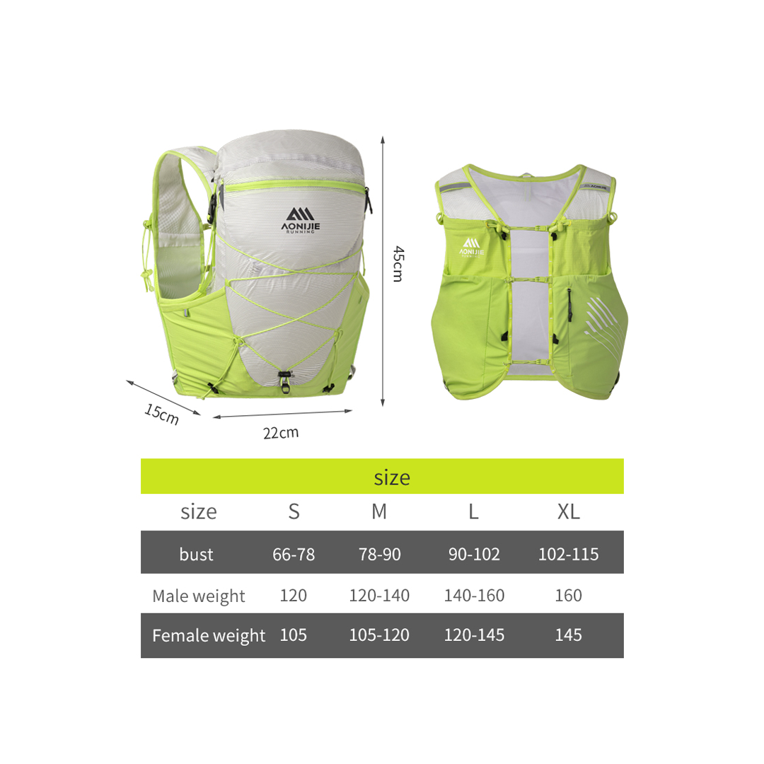 Aonijie C9116 Hydration Backpack Vest - 15L Trail Running Sports - Navy