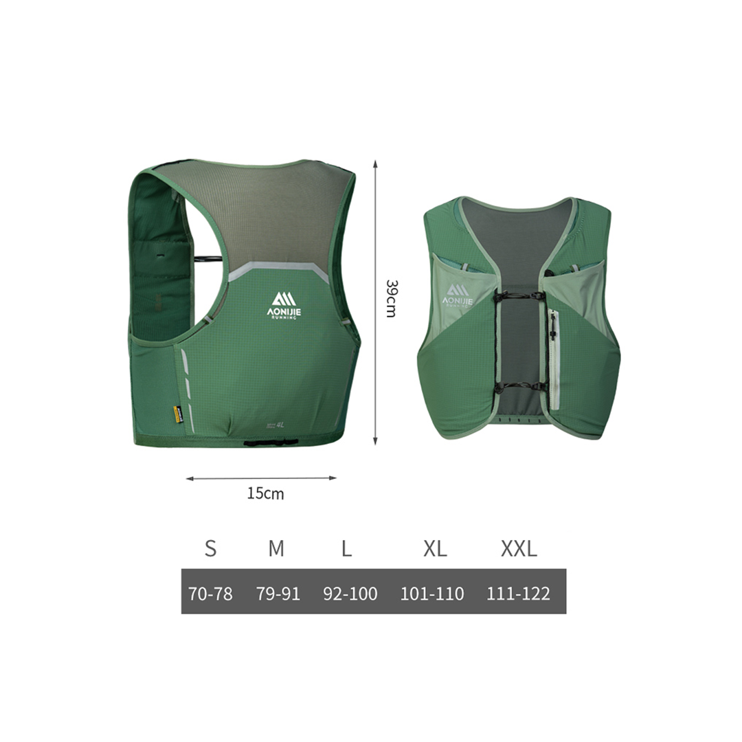 Aonijie UTMB Hydration Backpack Vest - Trail Running Sports - BLACK