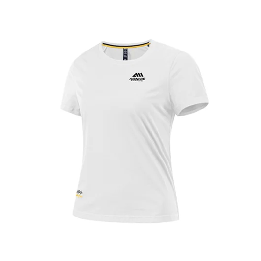 Aonijie FW6231 Women Running Sport Short Sleeve - Baju Lari Wanita Olahraga - BLACK