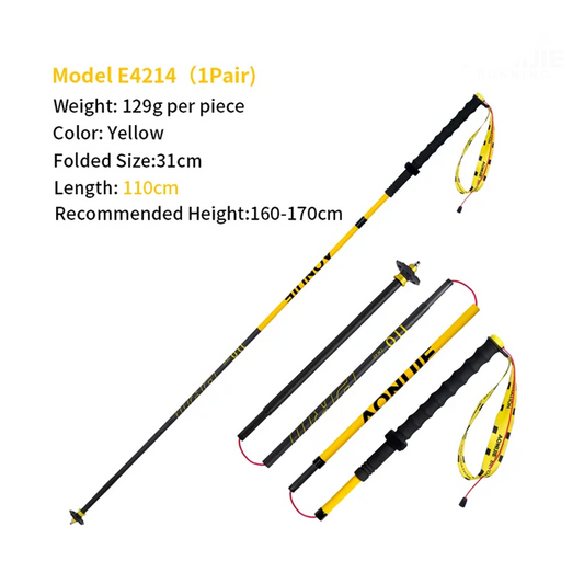 AONIJIE Foldable Carbon Trekking Pole E4214 - Trail Running Hiking Outdoor