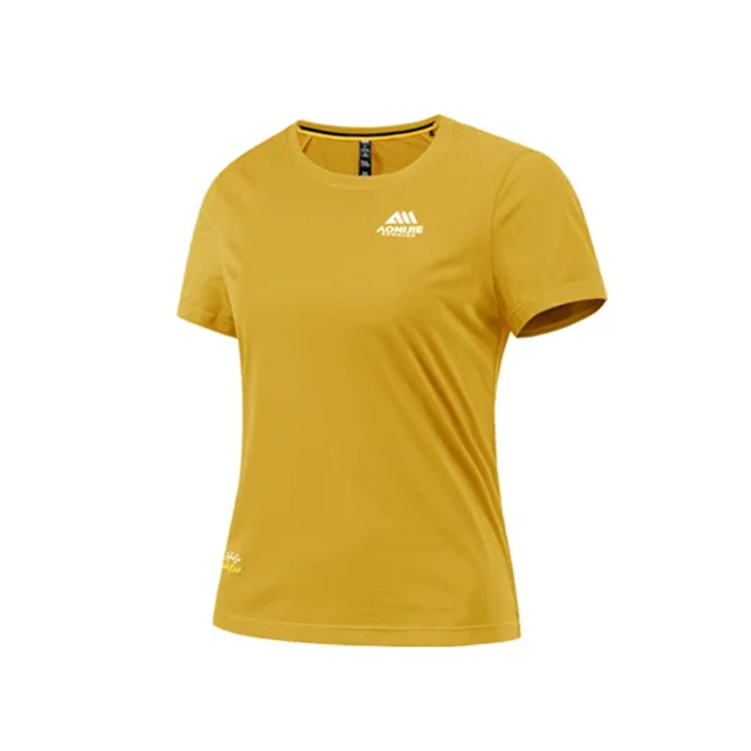 Aonijie FW6231 Women Running Sport Short Sleeve - Baju Lari Wanita Olahraga - BLACK